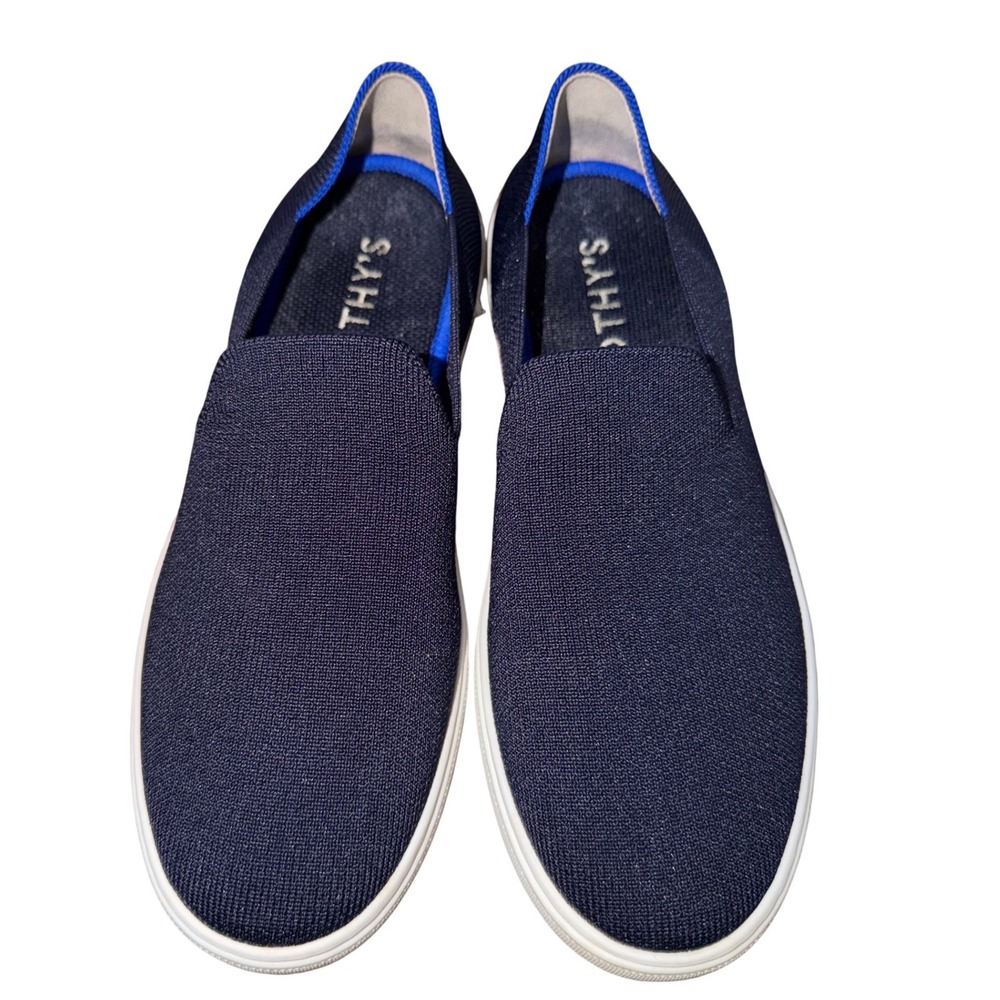 Rothys The Sneaker Navy Blue Slip On Knit Flats Shoes Womens Size‎ 8